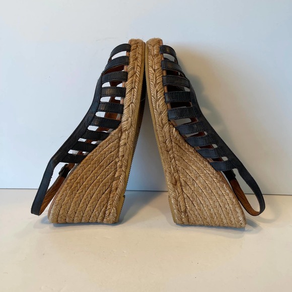 Eric Michael Black Kamielle Suede Espadrille wedge 40 - Picture 6 of 9